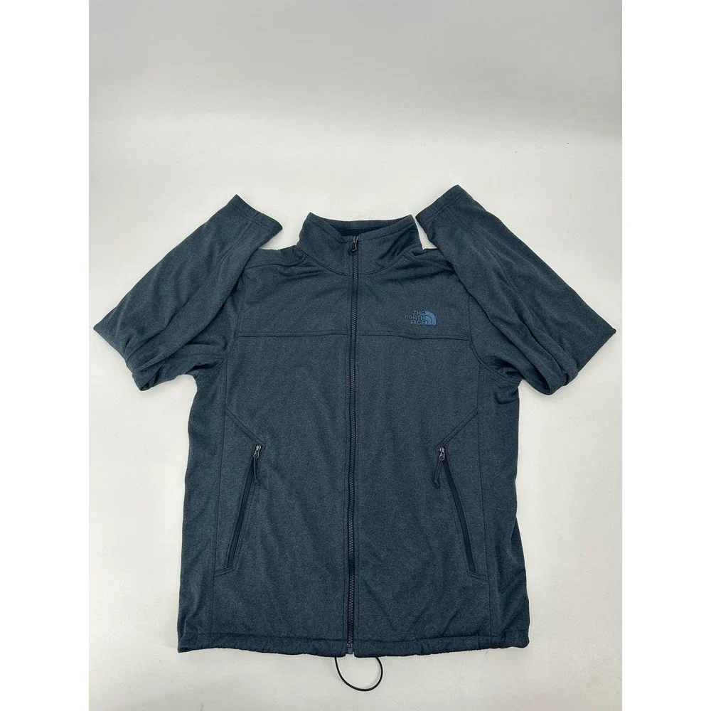 THE NORTH FACE Windwall Jacket Mens Medium Blue Heather Full Zip Stretch Outdoor